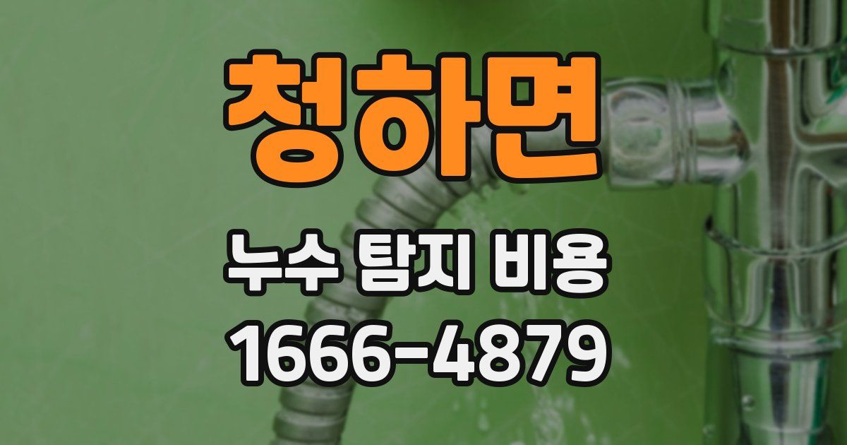 청하면 누수 탐지 비용