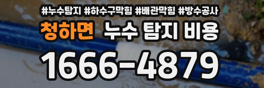 청하면 누수 탐지 비용