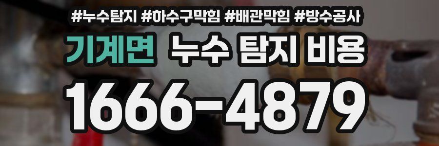 기계면 누수 탐지 비용