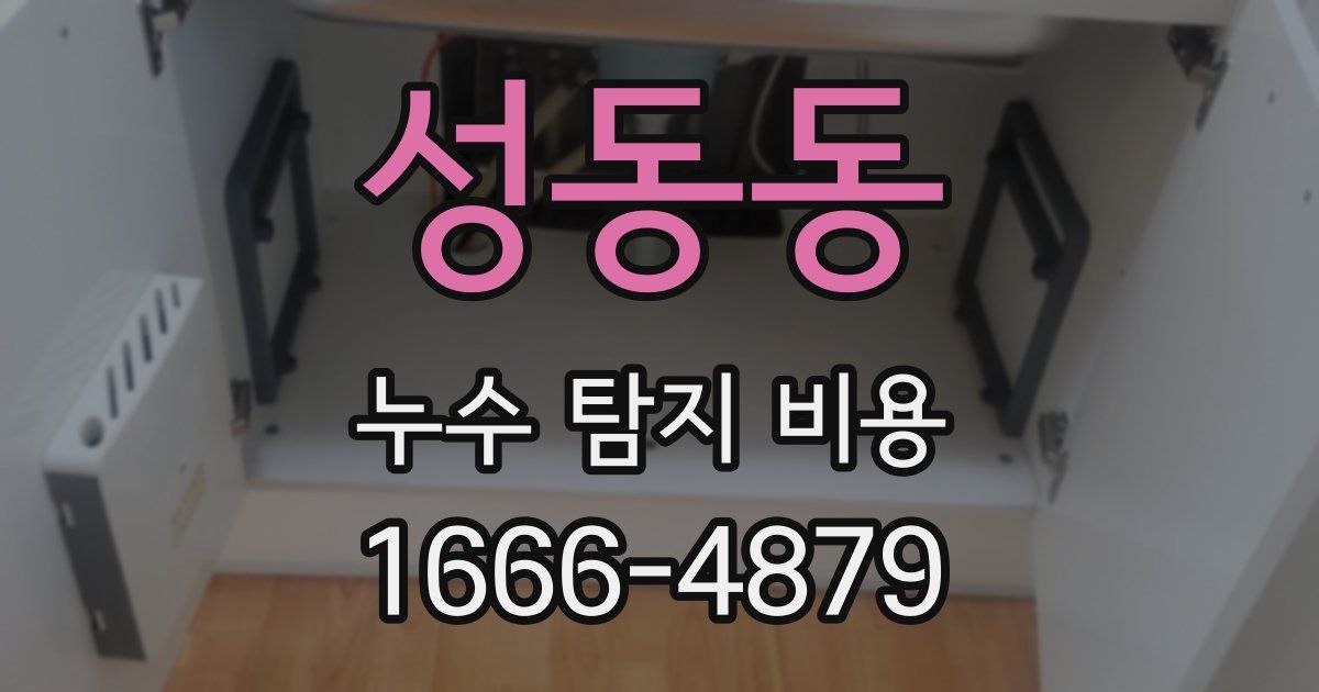 성동동 누수 탐지 비용