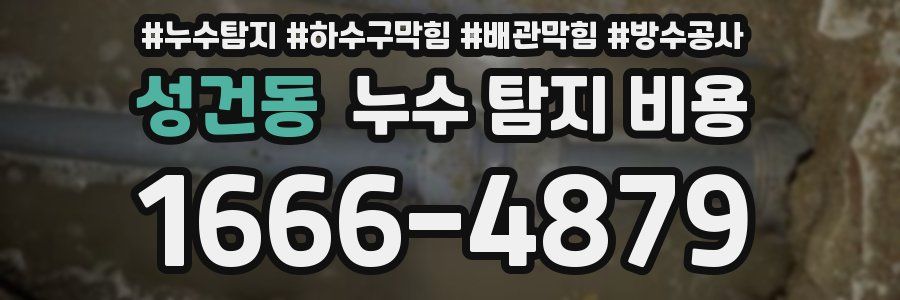 성건동 누수 탐지 비용