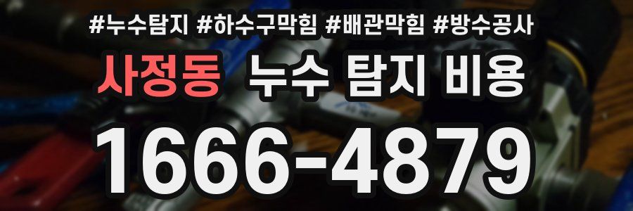 사정동 누수 탐지 비용
