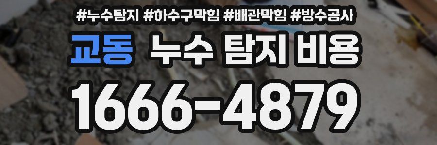 교동 누수 탐지 비용