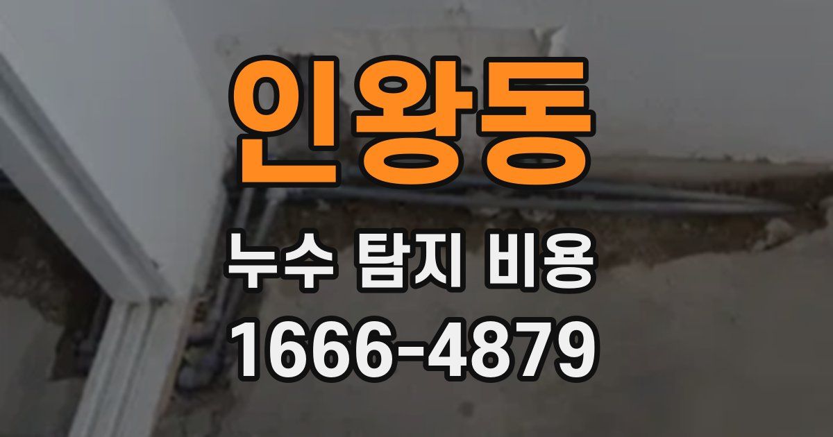 인왕동 누수 탐지 비용