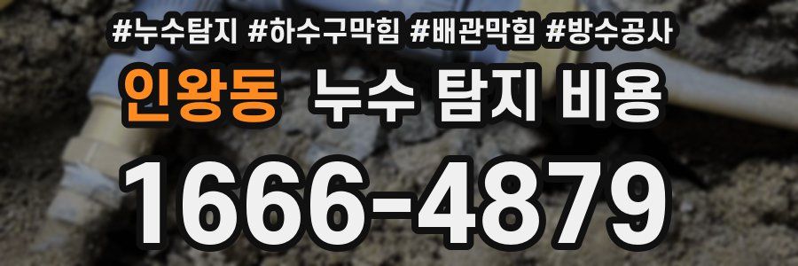 인왕동 누수 탐지 비용