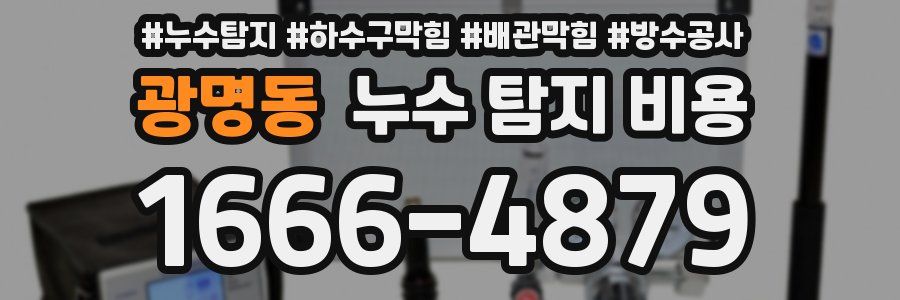 광명동 누수 탐지 비용