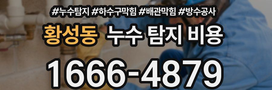 황성동 누수 탐지 비용