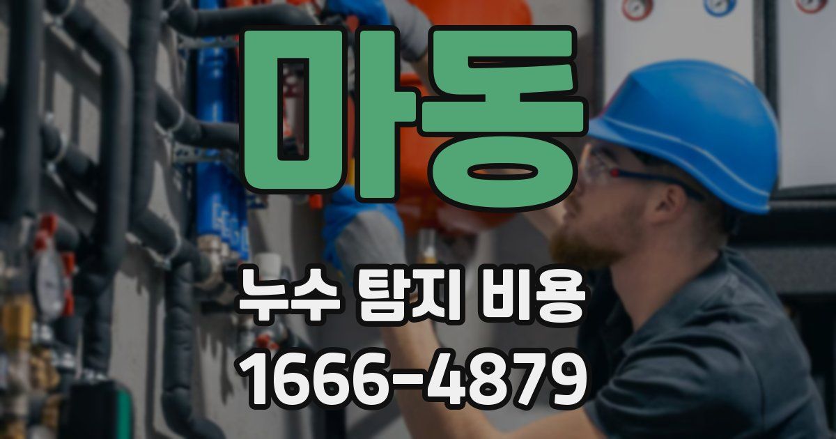마동 누수 탐지 비용
