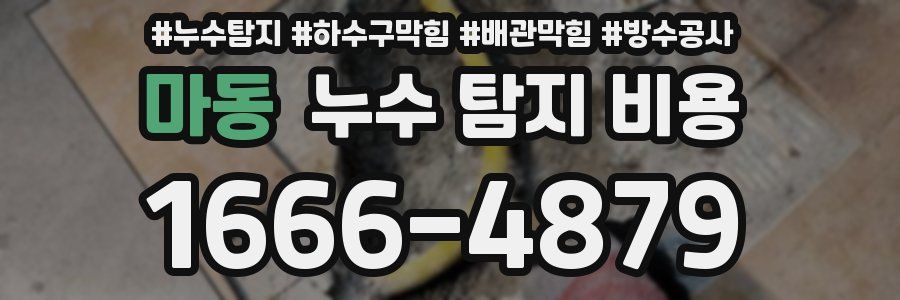 마동 누수 탐지 비용