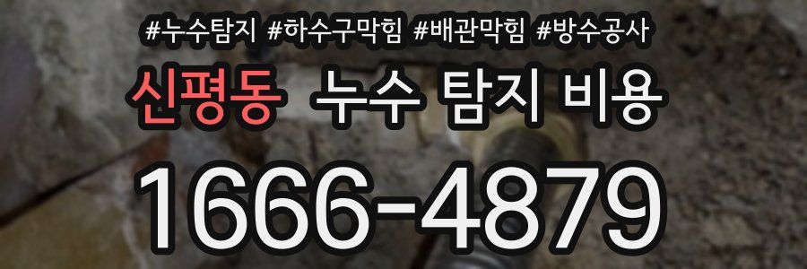 신평동 누수 탐지 비용