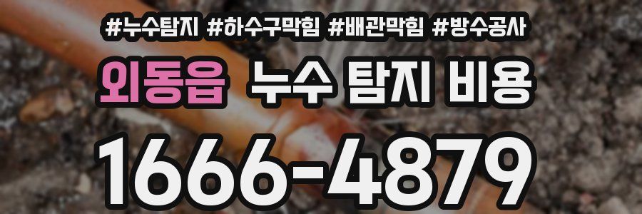 외동읍 누수 탐지 비용