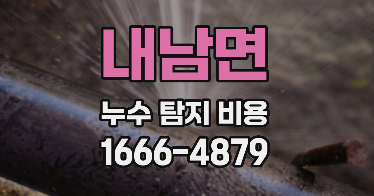내남면 누수 탐지 비용