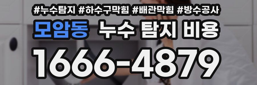 모암동 누수 탐지 비용