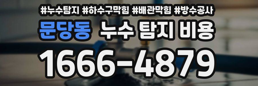 문당동 누수 탐지 비용