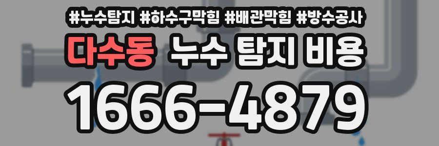 다수동 누수 탐지 비용