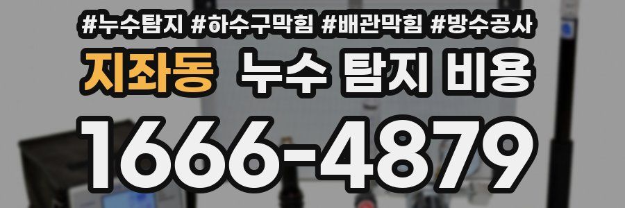 지좌동 누수 탐지 비용