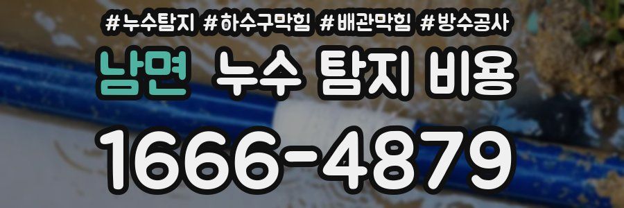 남면 누수 탐지 비용