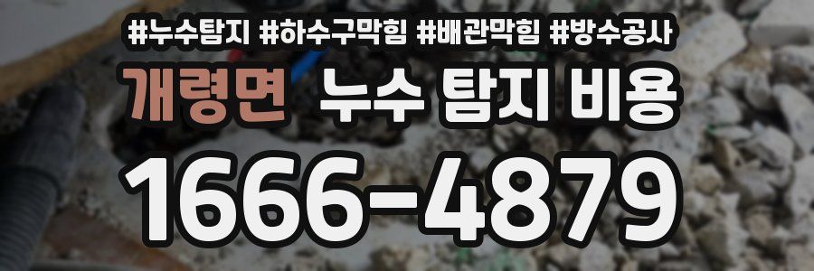 개령면 누수 탐지 비용
