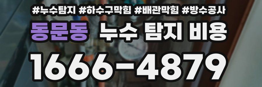 동문동 누수 탐지 비용