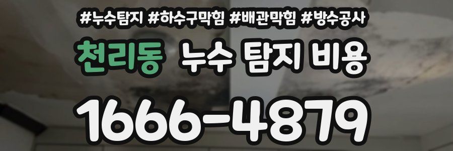 천리동 누수 탐지 비용