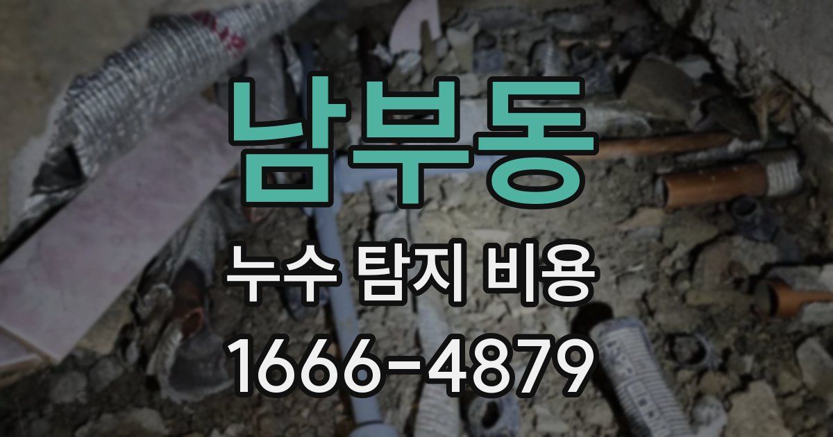 남부동 누수 탐지 비용
