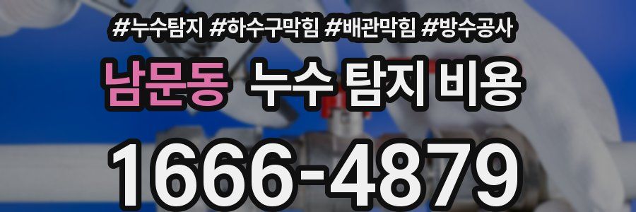 남문동 누수 탐지 비용