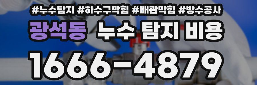 광석동 누수 탐지 비용
