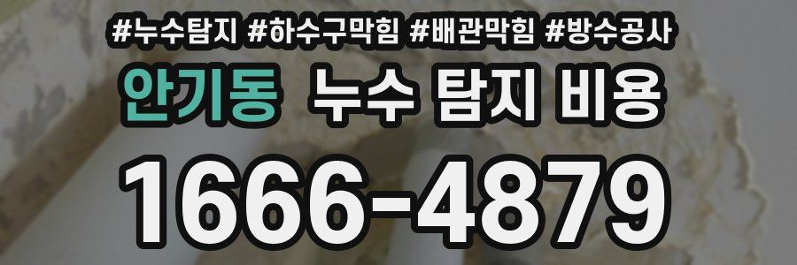 안기동 누수 탐지 비용