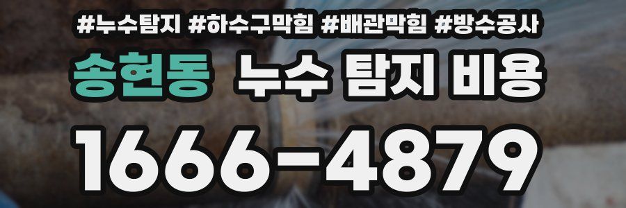 송현동 누수 탐지 비용