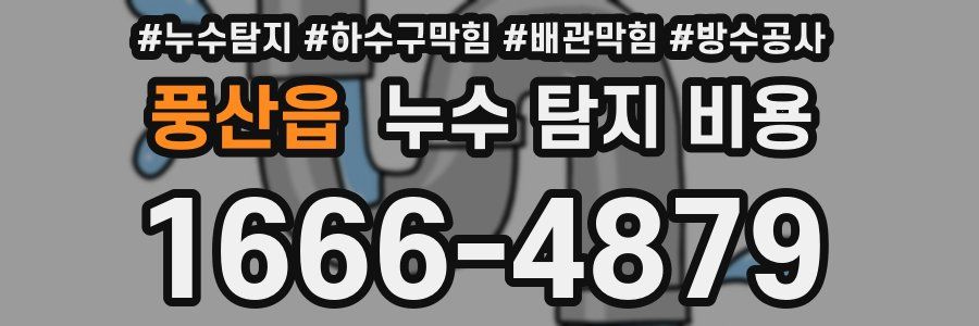 풍산읍 누수 탐지 비용
