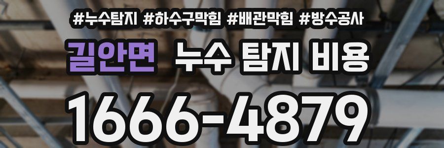 길안면 누수 탐지 비용
