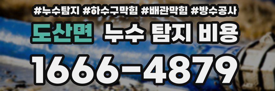 도산면 누수 탐지 비용