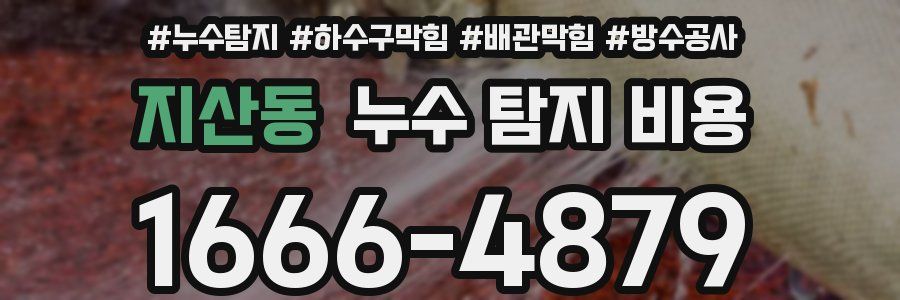 지산동 누수 탐지 비용