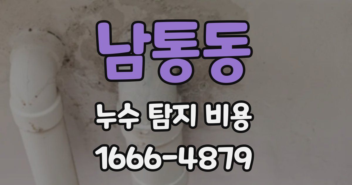 남통동 누수 탐지 비용