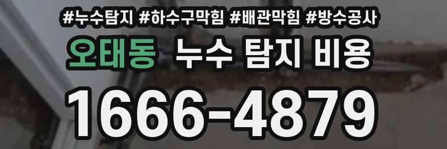 오태동 누수 탐지 비용