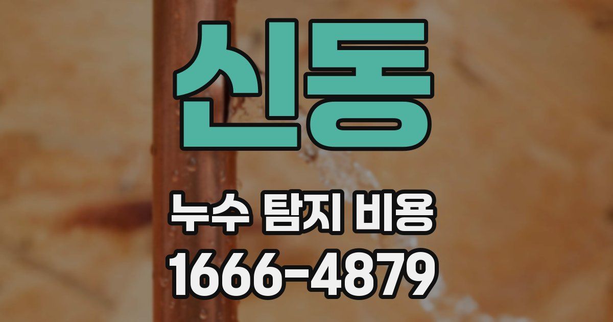 신동 누수 탐지 비용