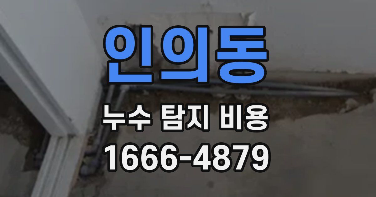 인의동 누수 탐지 비용