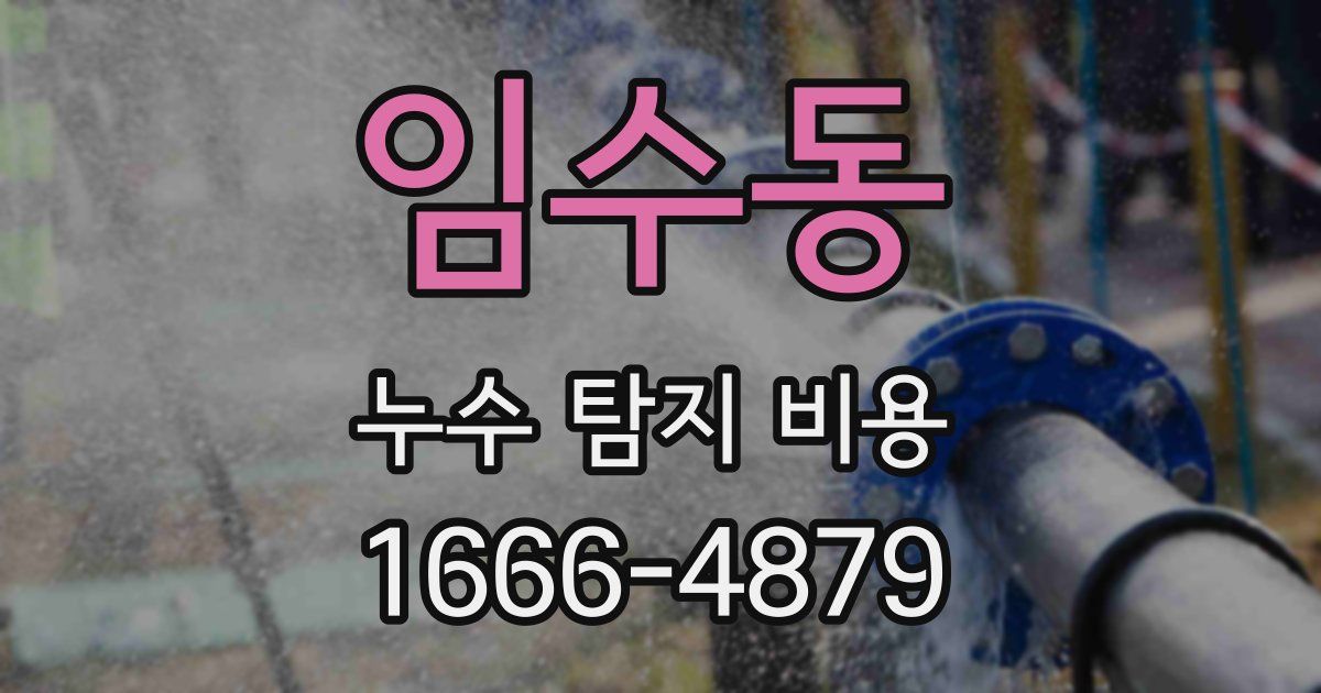 임수동 누수 탐지 비용