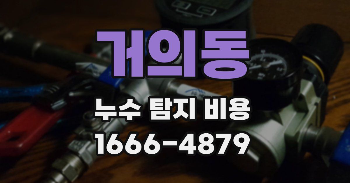 거의동 누수 탐지 비용