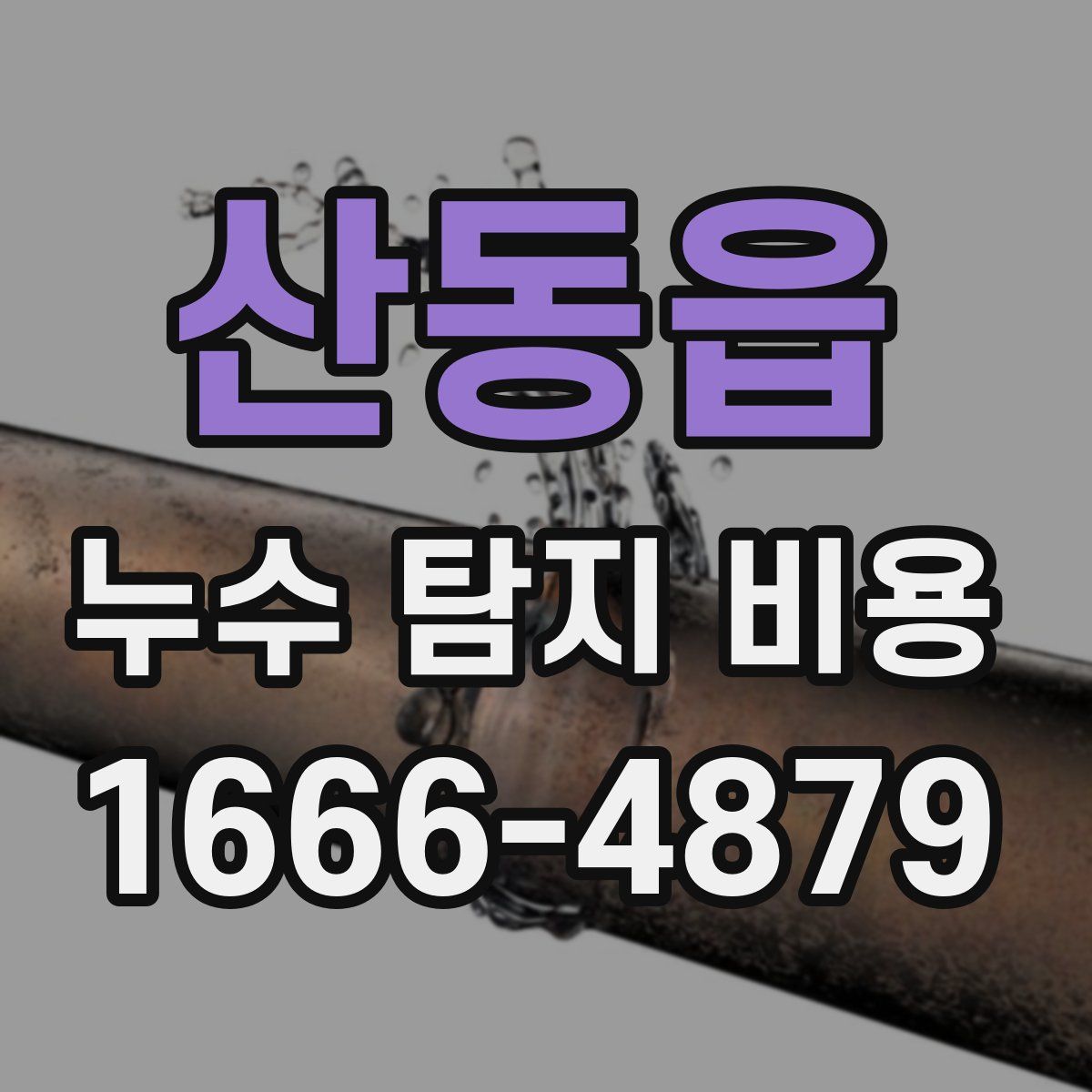산동읍 누수 탐지 비용