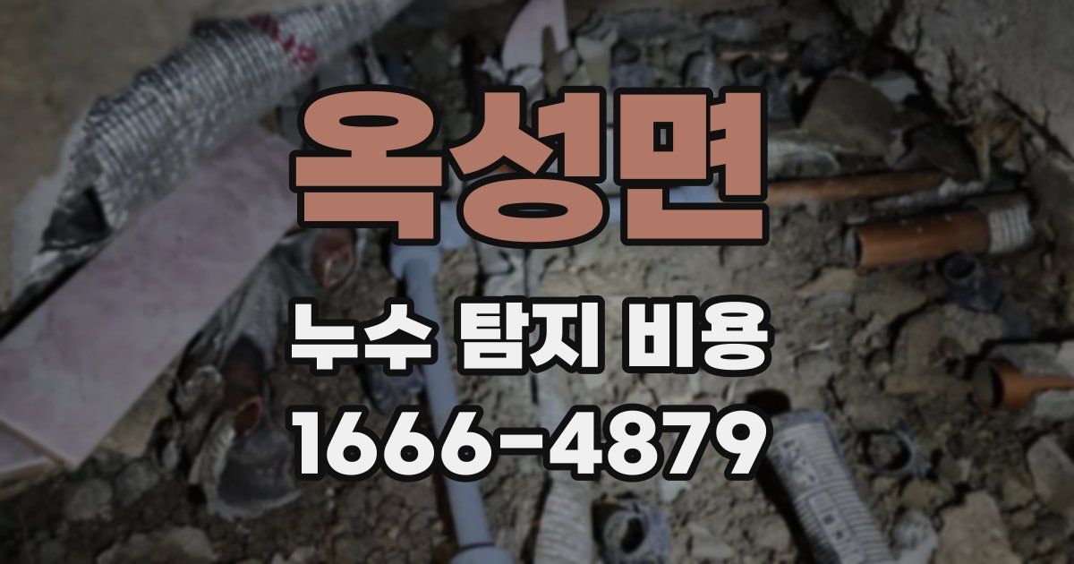 옥성면 누수 탐지 비용