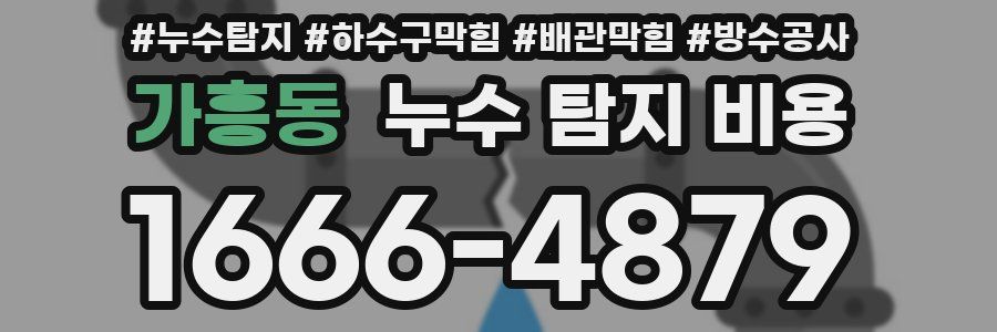 가흥동 누수 탐지 비용