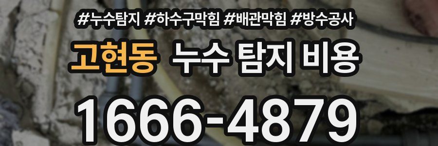 고현동 누수 탐지 비용