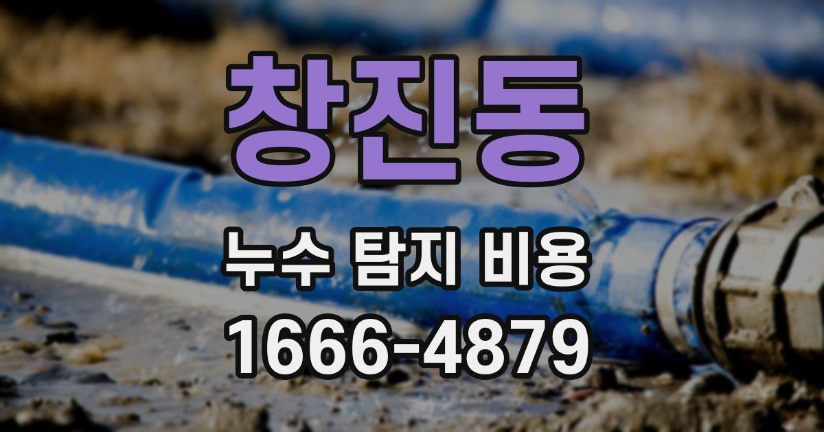 창진동 누수 탐지 비용