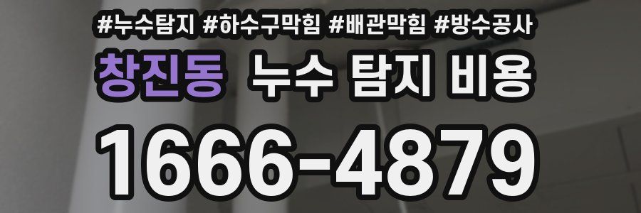 창진동 누수 탐지 비용