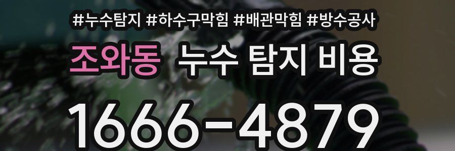 조와동 누수 탐지 비용
