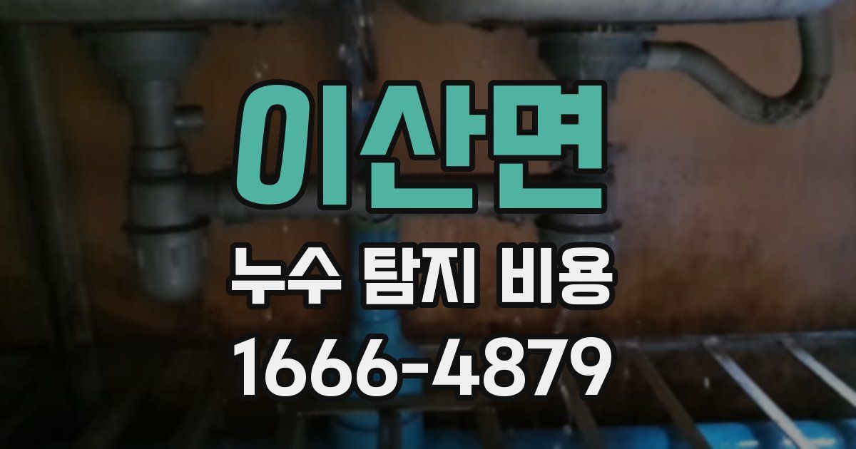 이산면 누수 탐지 비용