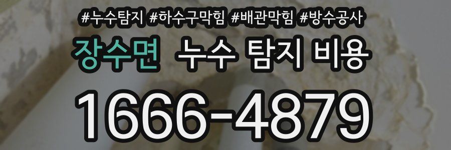 장수면 누수 탐지 비용