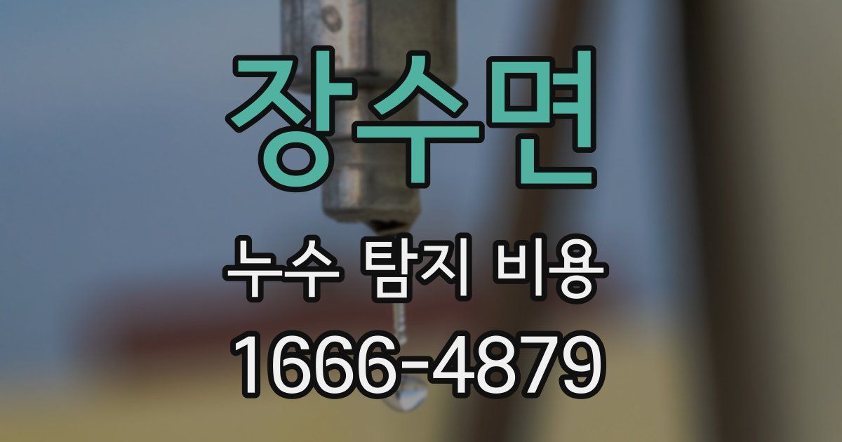 장수면 누수 탐지 비용