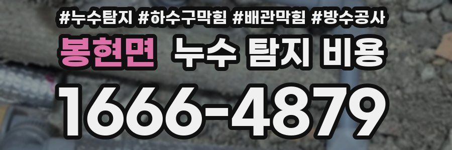 봉현면 누수 탐지 비용